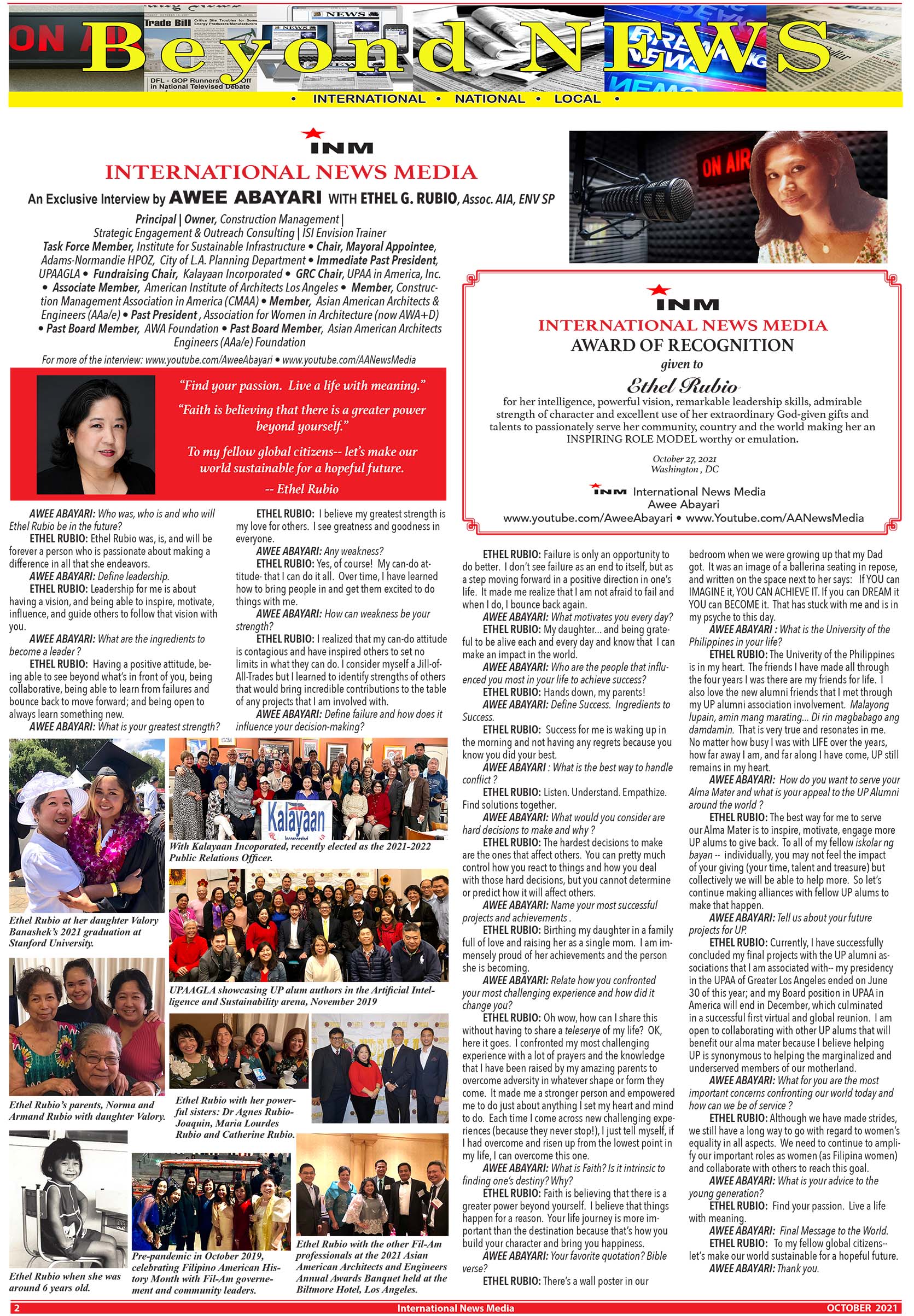 Ethel Rubio Interview